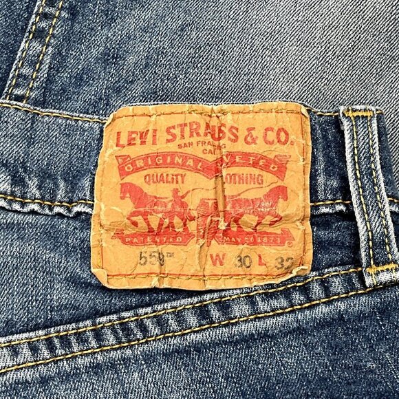Levi's 559 Jeans Men 30x31 Relaxed Straight Blue Zipper Fly Denim - Picture 3 of 12